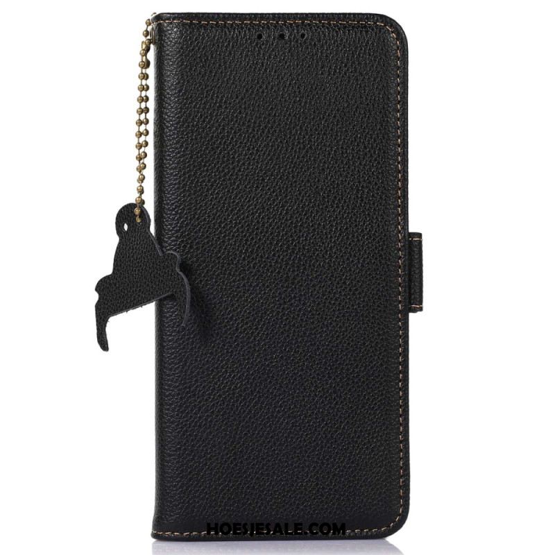 Flip Case Leren iPhone 16 Pro Litchi-textuurleer