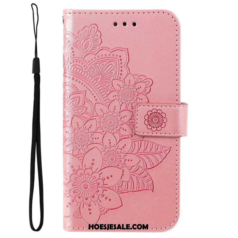 Flip Case voor Samsung Galaxy S23 Plus 5G Met Ketting Strakke Mandala