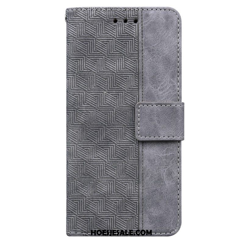 Flip Case voor Xiaomi Redmi Note 12 5G Met Ketting Patroon Met Bandjes