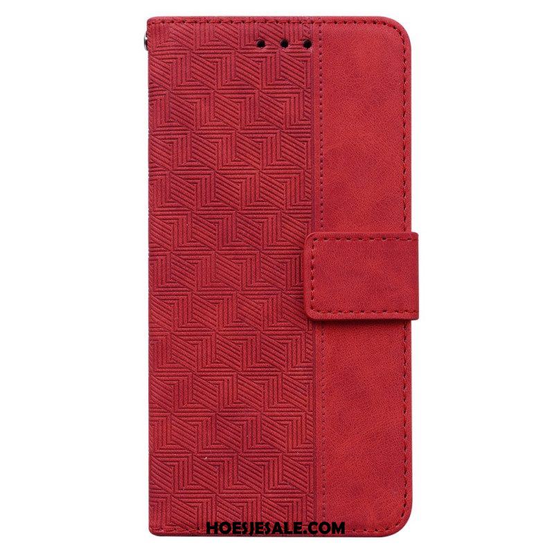 Flip Case voor Xiaomi Redmi Note 12 5G Met Ketting Patroon Met Bandjes