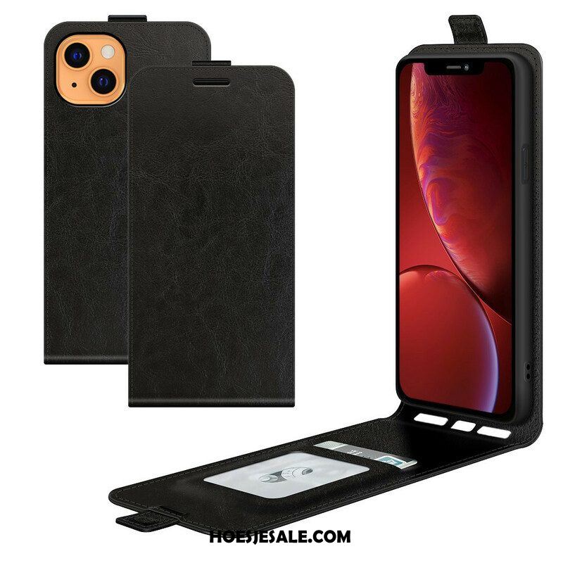 Flip Case voor iPhone 13 Mini Folio-hoesje Verticale Flap Leer Effect