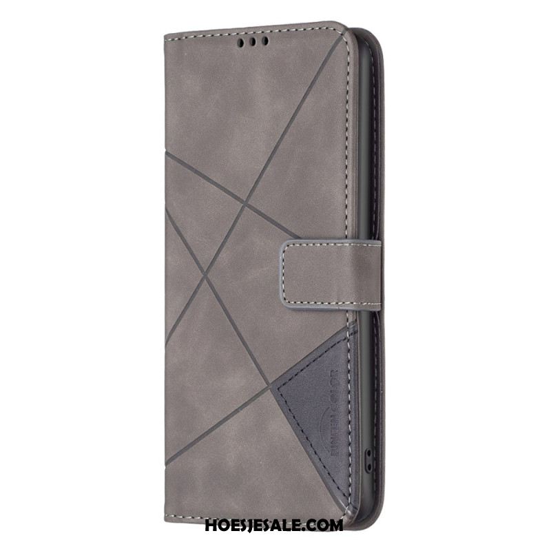 Folio-hoesje Oneplus 12 5g Telefoonhoesje Binfen Kleur Geometrisch Patroon