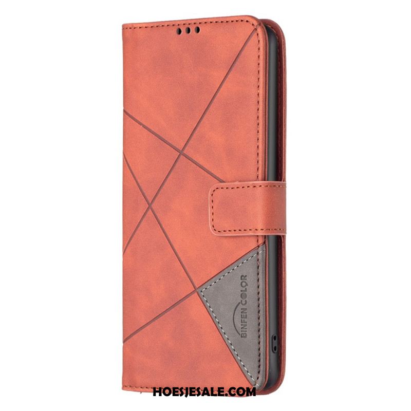 Folio-hoesje Oneplus 12 5g Telefoonhoesje Binfen Kleur Geometrisch Patroon