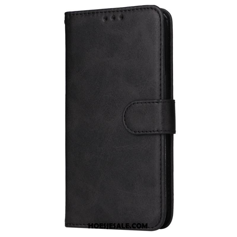 Folio-hoesje Oppo Reno 11 5g Telefoonhoesje Effen Leereffect Met Riem