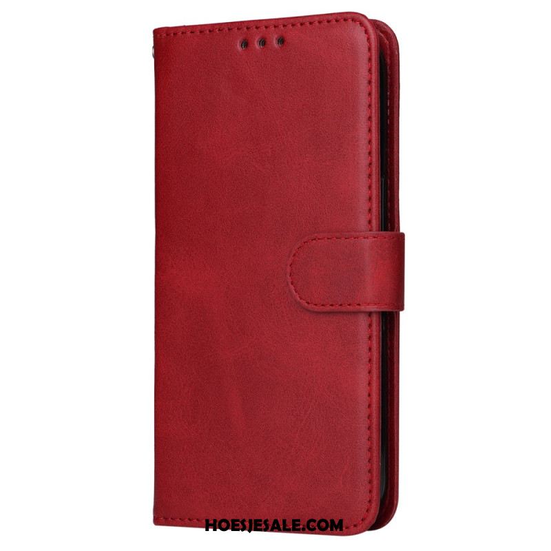 Folio-hoesje Oppo Reno 11 5g Telefoonhoesje Effen Leereffect Met Riem