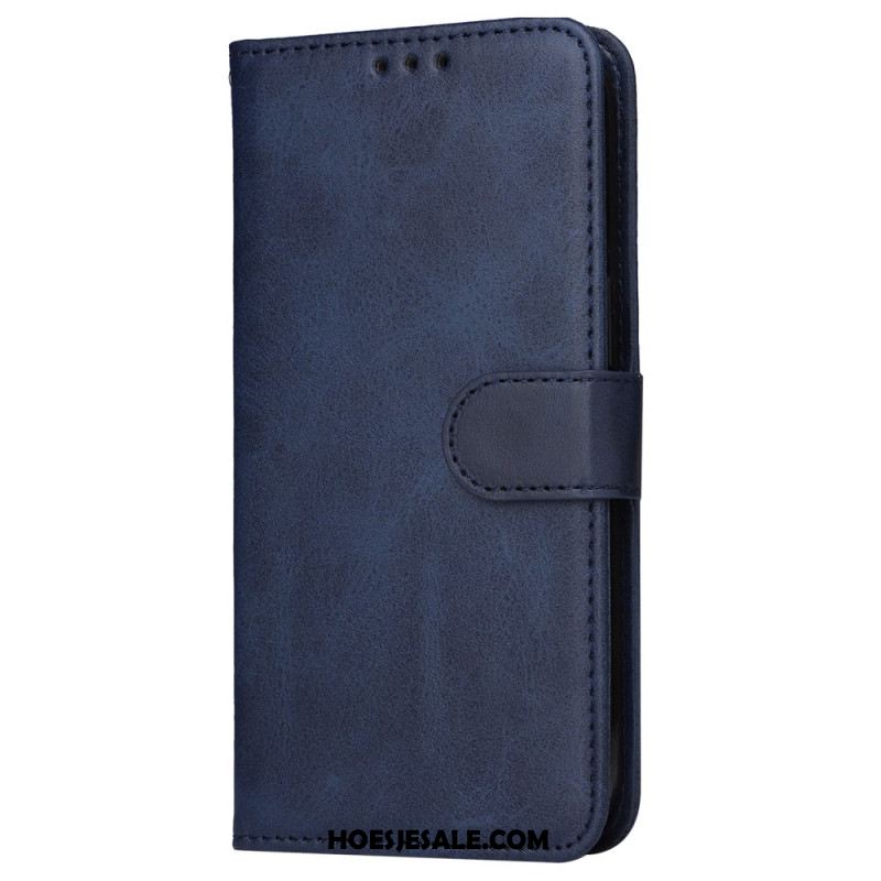 Folio-hoesje Oppo Reno 11 5g Telefoonhoesje Effen Leereffect Met Riem