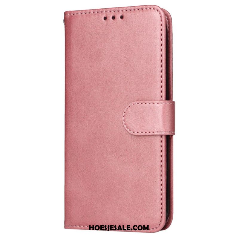 Folio-hoesje Oppo Reno 11 5g Telefoonhoesje Effen Leereffect Met Riem