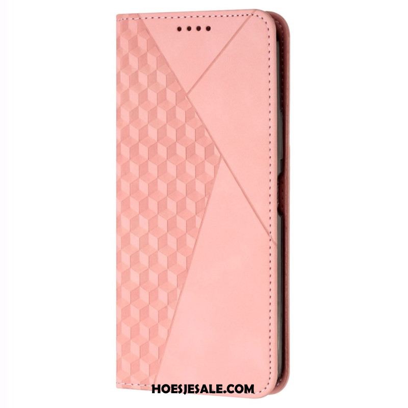 Folio-hoesje Oppo Reno 12 5g Ruitpatroon Bescherming Hoesje