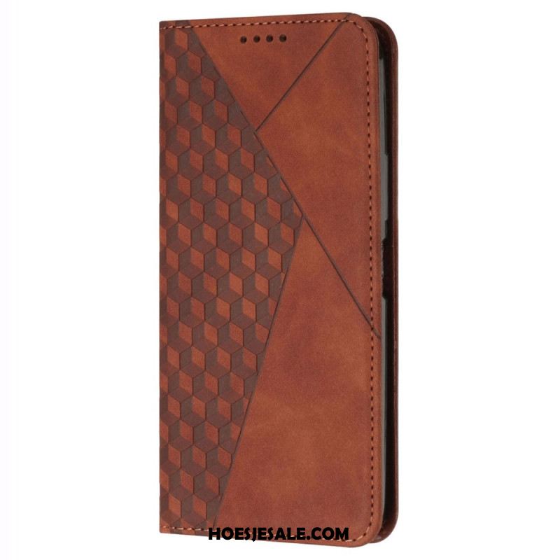 Folio-hoesje Oppo Reno 12 5g Ruitpatroon Bescherming Hoesje