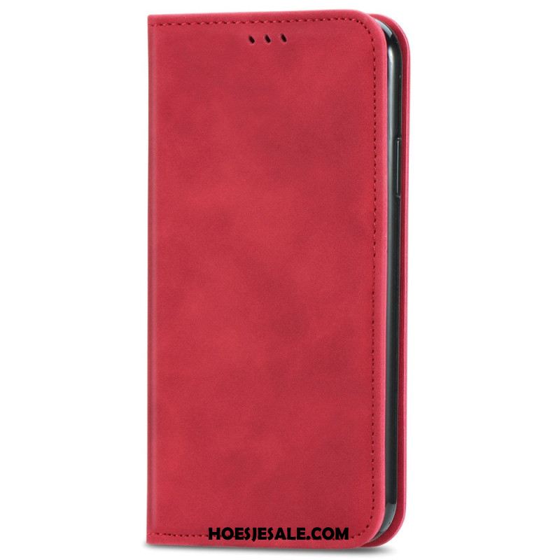 Folio-hoesje Oppo Reno 12 5g Suède-effect Bescherming Hoesje