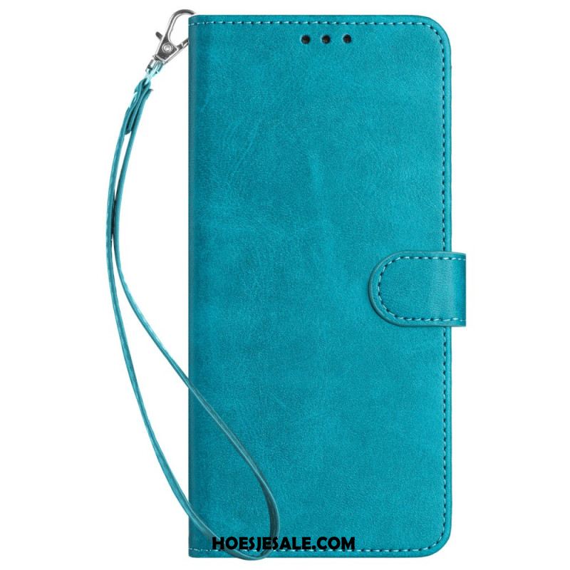 Folio-hoesje Oppo Reno 12 5g Telefoonhoesje Ledereffect Met Riem