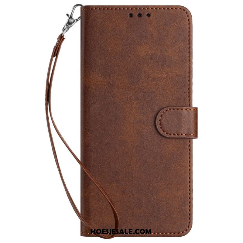 Folio-hoesje Oppo Reno 12 5g Telefoonhoesje Ledereffect Met Riem