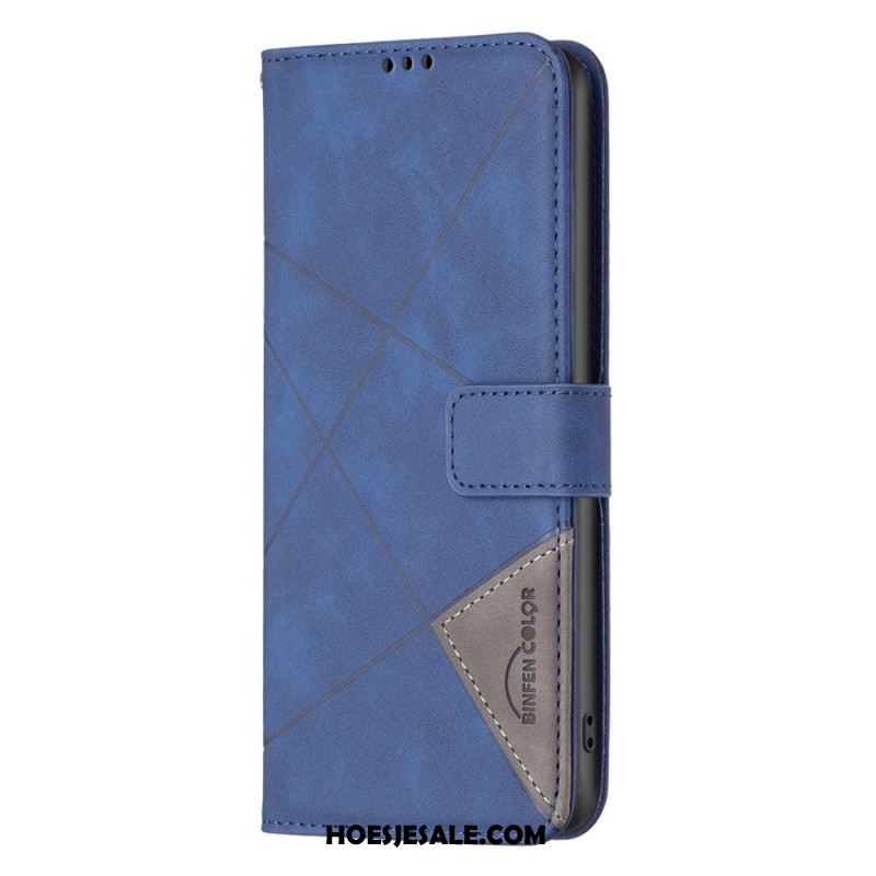 Folio-hoesje Oppo Reno 12f 5g Telefoonhoesje Binfen Kleur Geometrisch Patroon