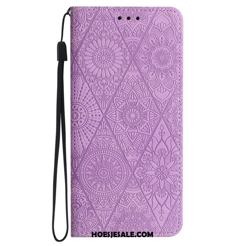 Folio-hoesje Samsung Galaxy A15 5g Patchwork Met Bandje