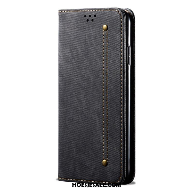 Folio-hoesje Samsung Galaxy A16 5g Jeansstof