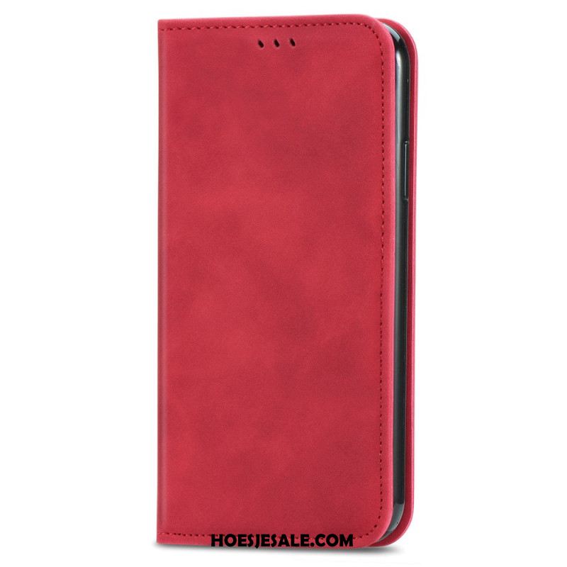 Folio-hoesje Samsung Galaxy A16 5g Telefoonhoesje Suède Stijl