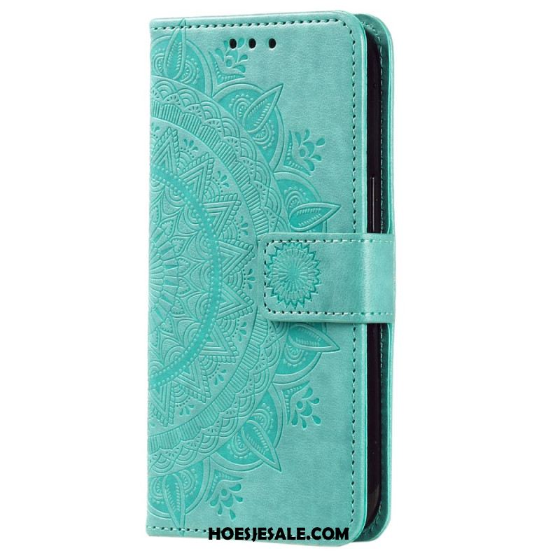 Folio-hoesje Samsung Galaxy A55 5g Mandala Zon Met Riem