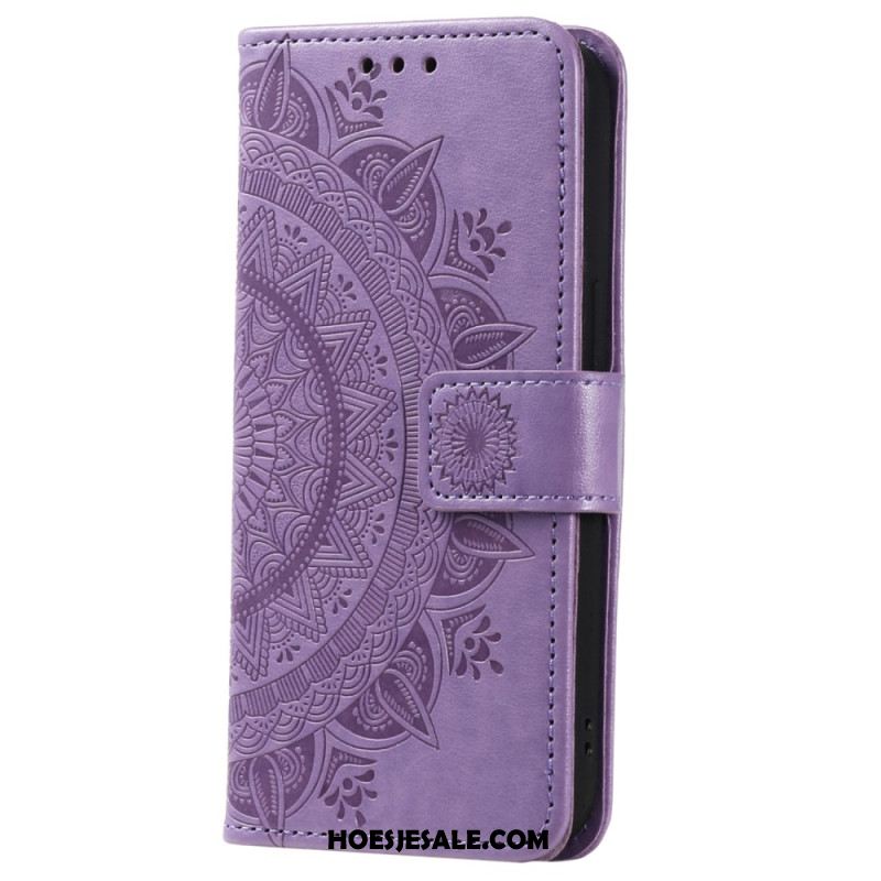 Folio-hoesje Samsung Galaxy A55 5g Mandala Zon Met Riem