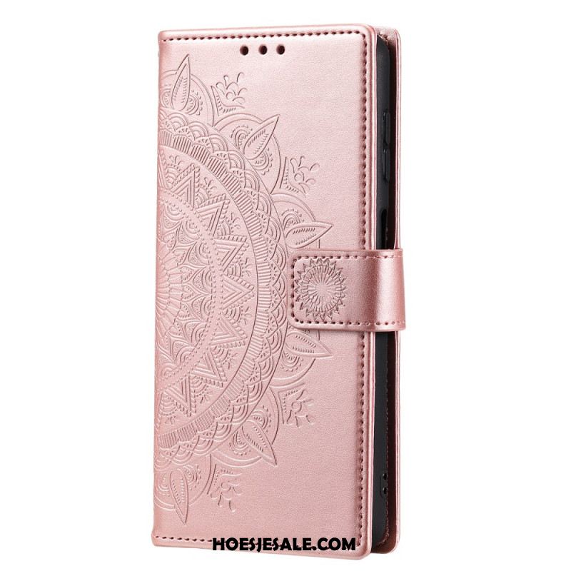 Folio-hoesje Samsung Galaxy A55 5g Mandala Zon Met Riem