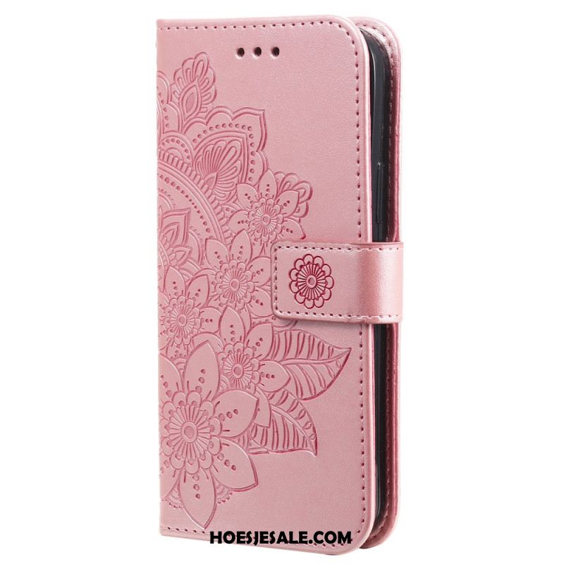 Folio-hoesje Samsung Galaxy A55 5g Telefoonhoesje Bloemenmandala Met Bandje