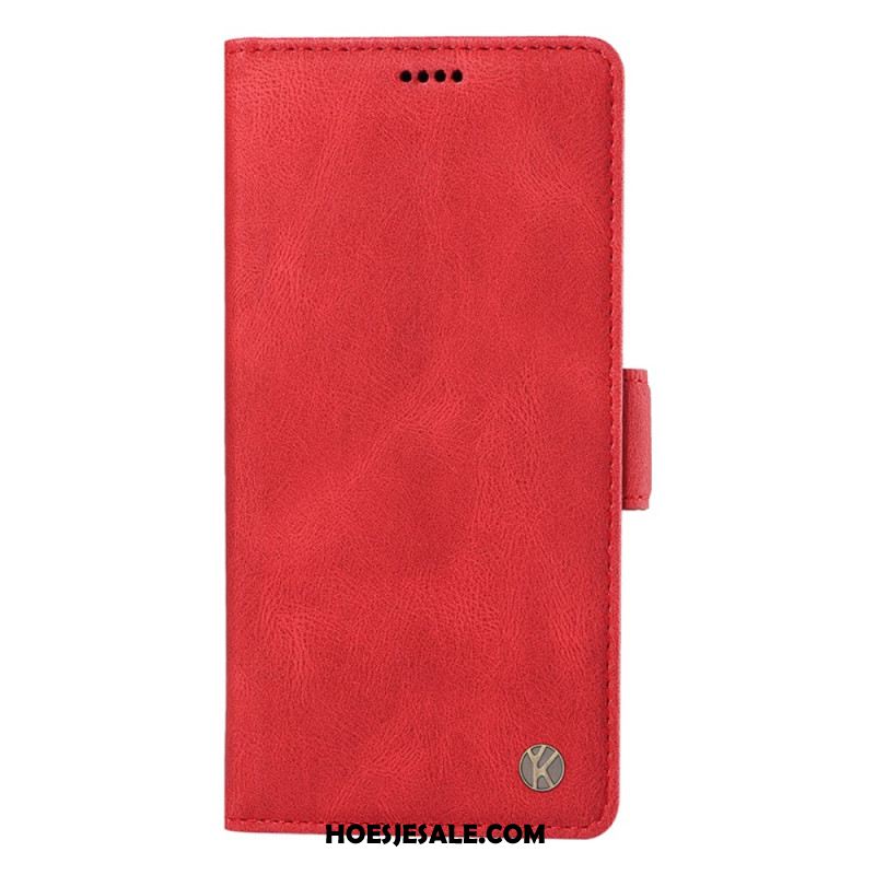 Folio-hoesje Samsung Galaxy A55 5g Yikatu Suède-effect