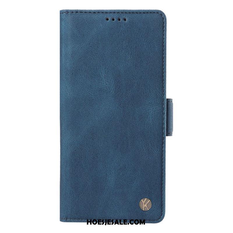 Folio-hoesje Samsung Galaxy A55 5g Yikatu Suède-effect