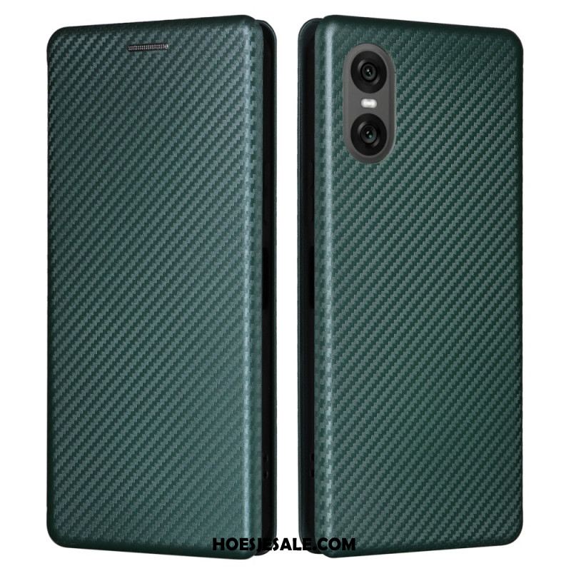 Folio-hoesje Sony Xperia 10 Vi Koolstofvezel