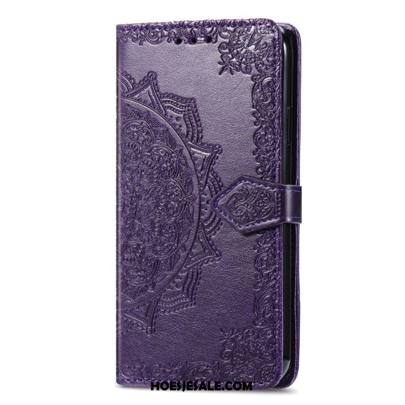 Folio-hoesje Sony Xperia 10 Vi Telefoonhoesje Barok Mandala Met Bandje