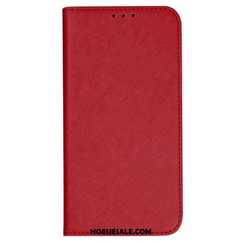 Folio-hoesje Voor Samsung Galaxy S24 Fe Kruistextuur