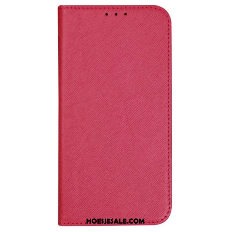 Folio-hoesje Voor Samsung Galaxy S24 Fe Kruistextuur