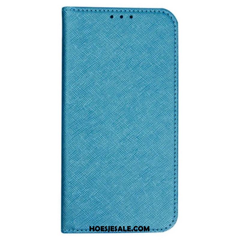 Folio-hoesje Voor Samsung Galaxy S24 Fe Kruistextuur