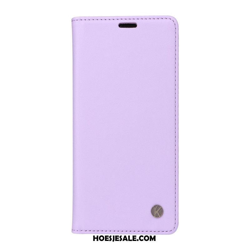 Folio-hoesje Voor Xiaomi 14 Ultra Yikatu Leereffect