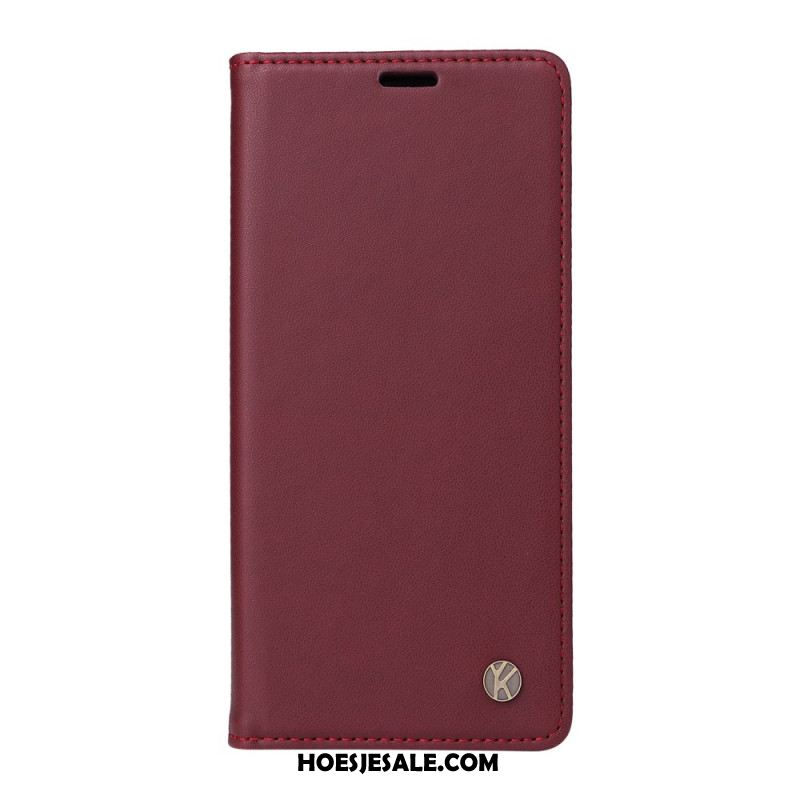 Folio-hoesje Voor Xiaomi 14 Ultra Yikatu Leereffect