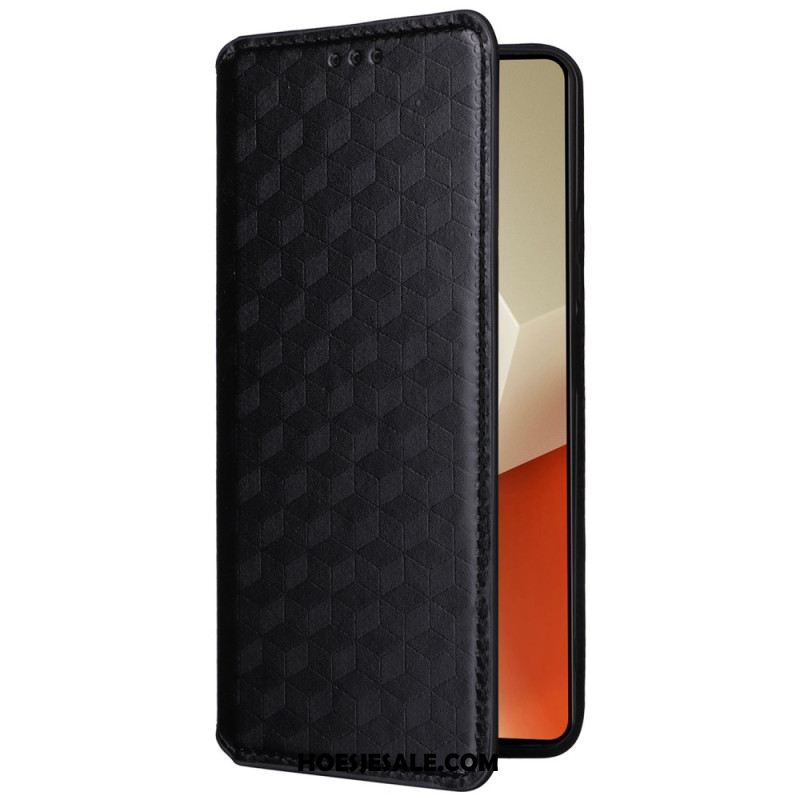 Folio-hoesje Voor Xiaomi Redmi Note 13 Pro 5g 3d-kubussen