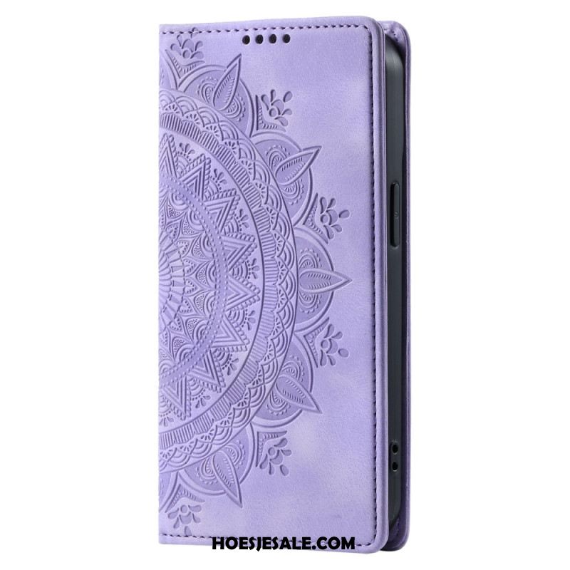 Folio-hoesje Voor iPhone 16 Plus Mandala Suède-effect