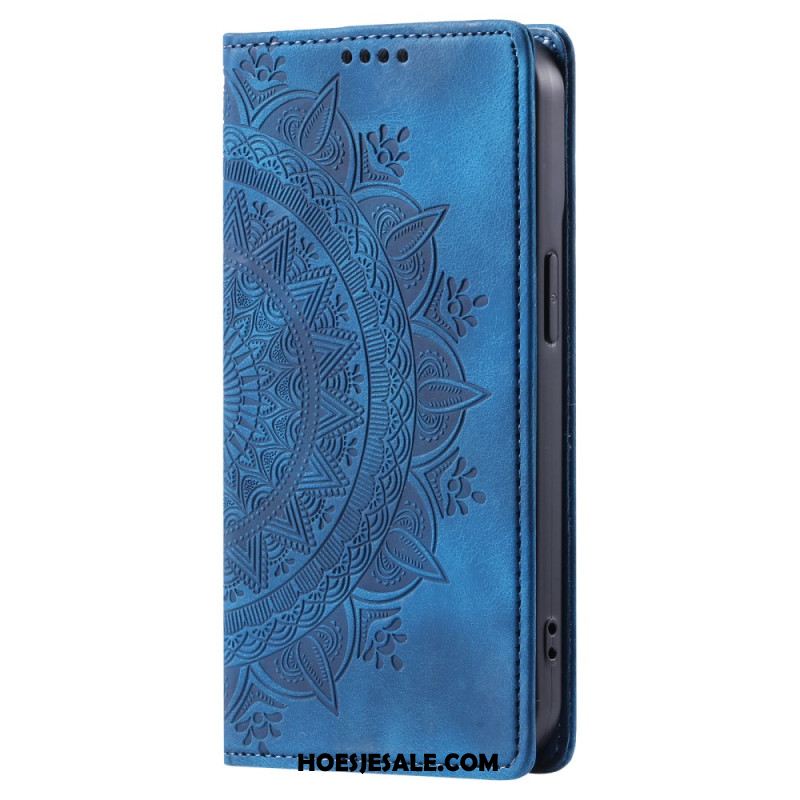 Folio-hoesje Voor iPhone 16 Plus Mandala Suède-effect