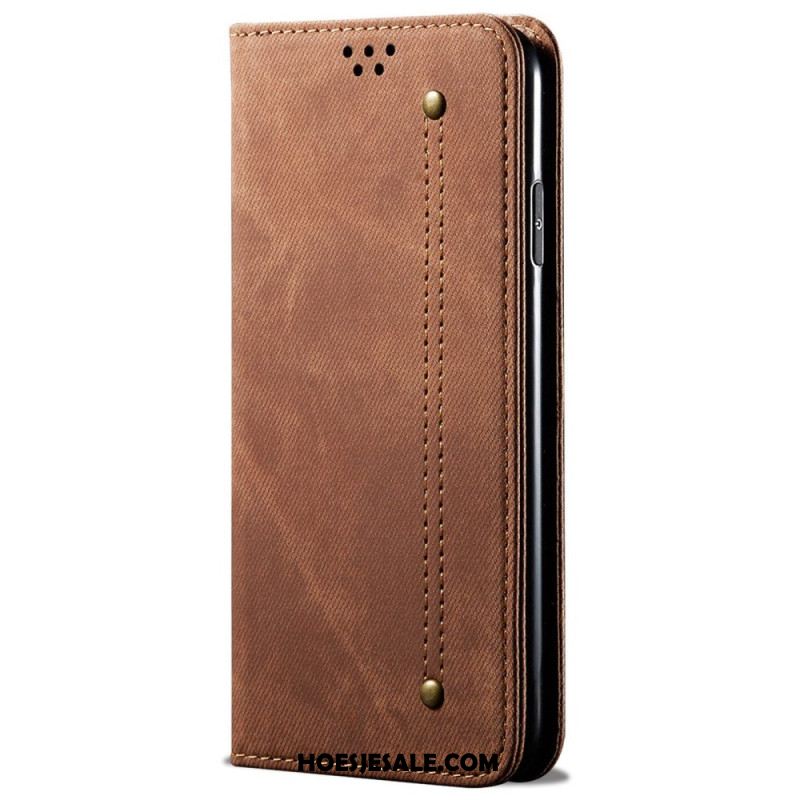 Folio-hoesje Xiaomi 14 Pro Jeansstof Bescherming Hoesje