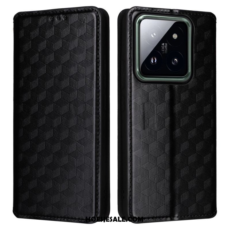 Folio-hoesje Xiaomi 14 Pro Telefoonhoesje 3d-kubussen