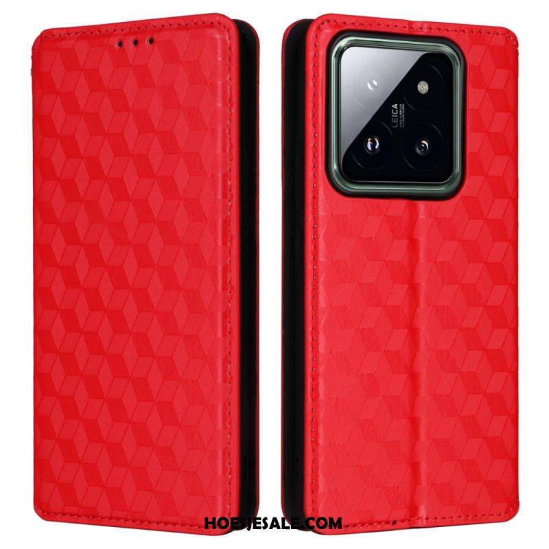 Folio-hoesje Xiaomi 14 Pro Telefoonhoesje 3d-kubussen