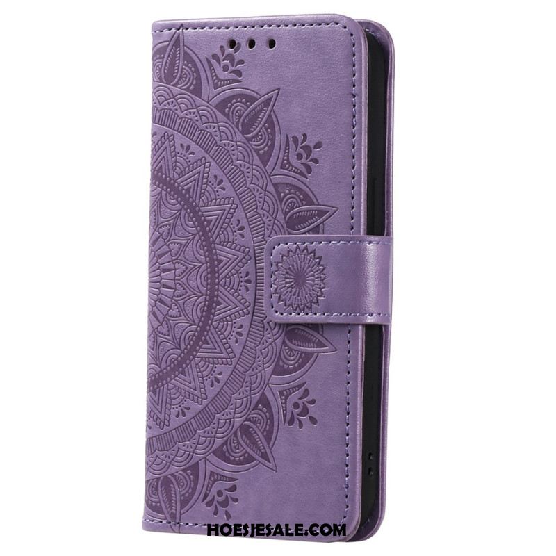 Folio-hoesje Xiaomi 14 Pro Telefoonhoesje Mandala Zon Met Riem