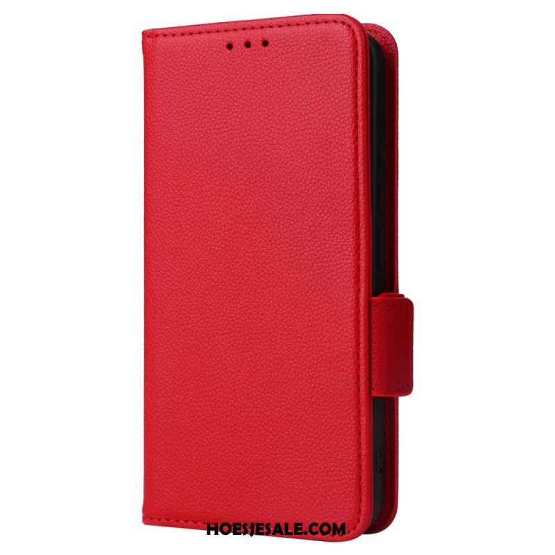 Folio-hoesje Xiaomi 14 Telefoonhoesje Litchi-textuur En Band