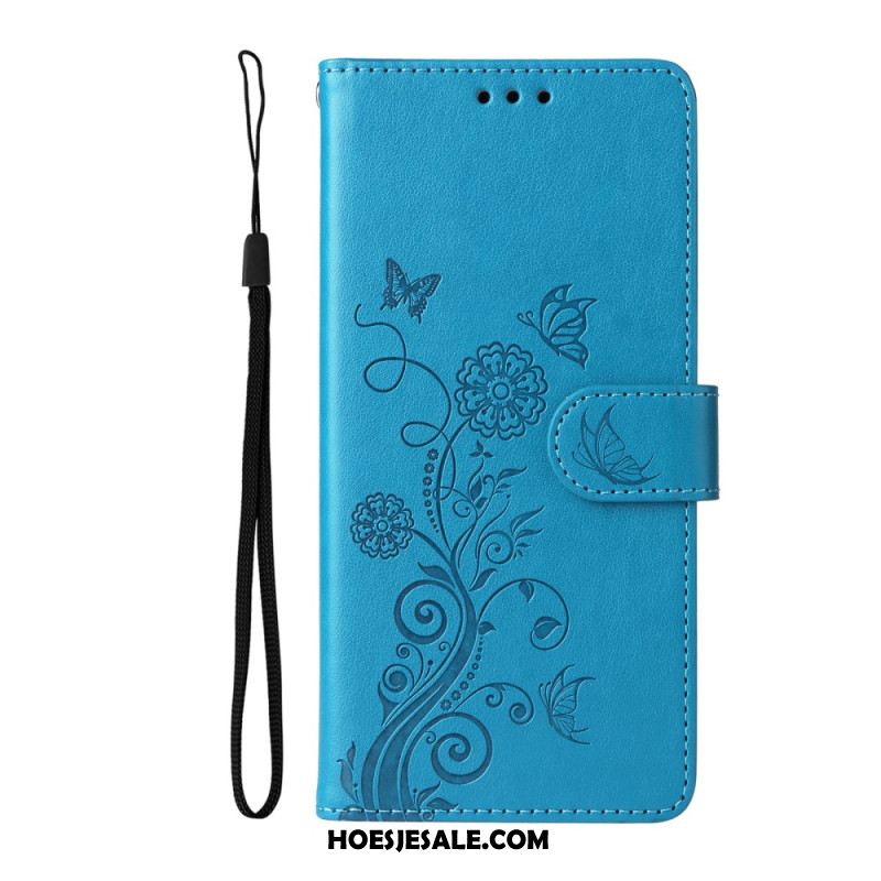 Folio-hoesje Xiaomi 14t Pro Telefoonhoesje Patroon Met Vlinders En Bloemen