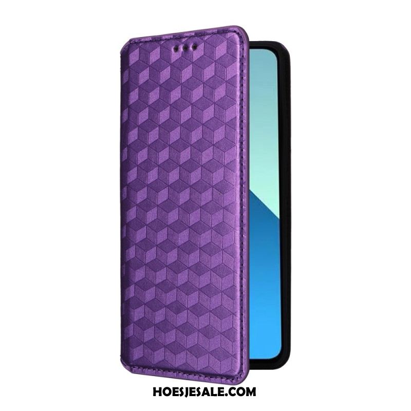 Folio-hoesje Xiaomi Redmi Note 13 4g Telefoonhoesje 3d Diamanten