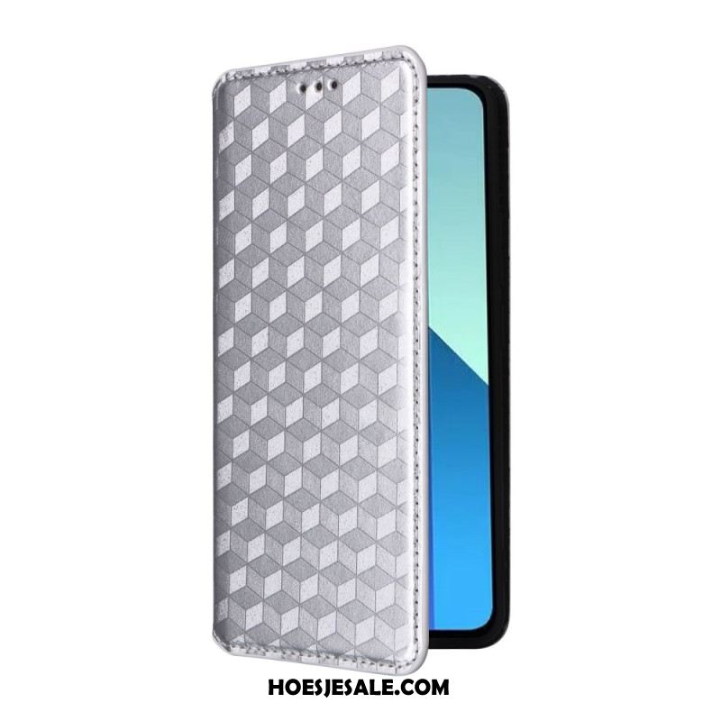 Folio-hoesje Xiaomi Redmi Note 13 4g Telefoonhoesje 3d Diamanten