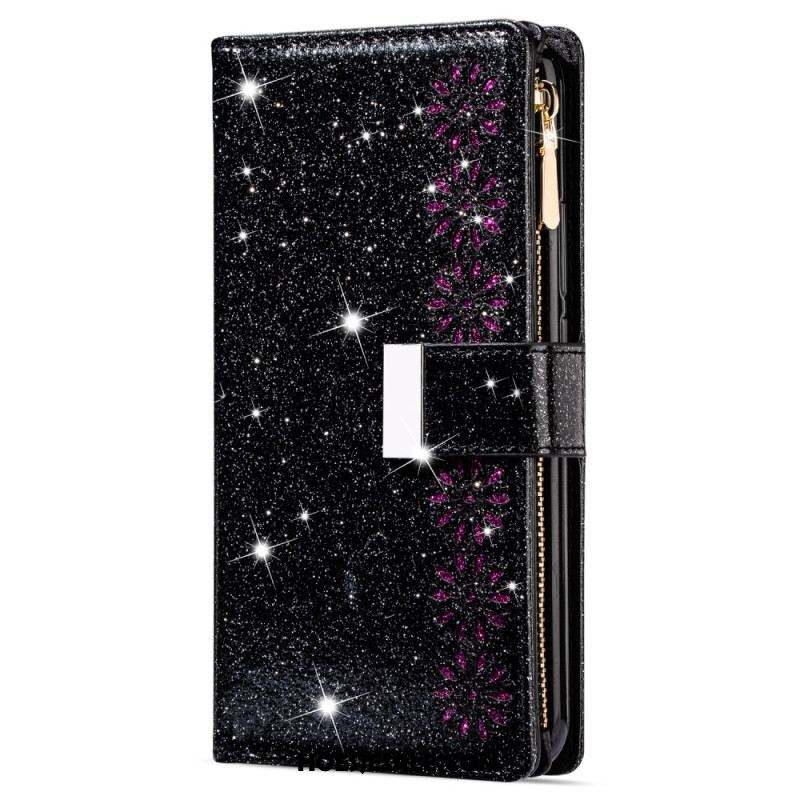 Folio-hoesje Xiaomi Redmi Note 13 5g Telefoonhoesje Portemonnee Met Glitterrits