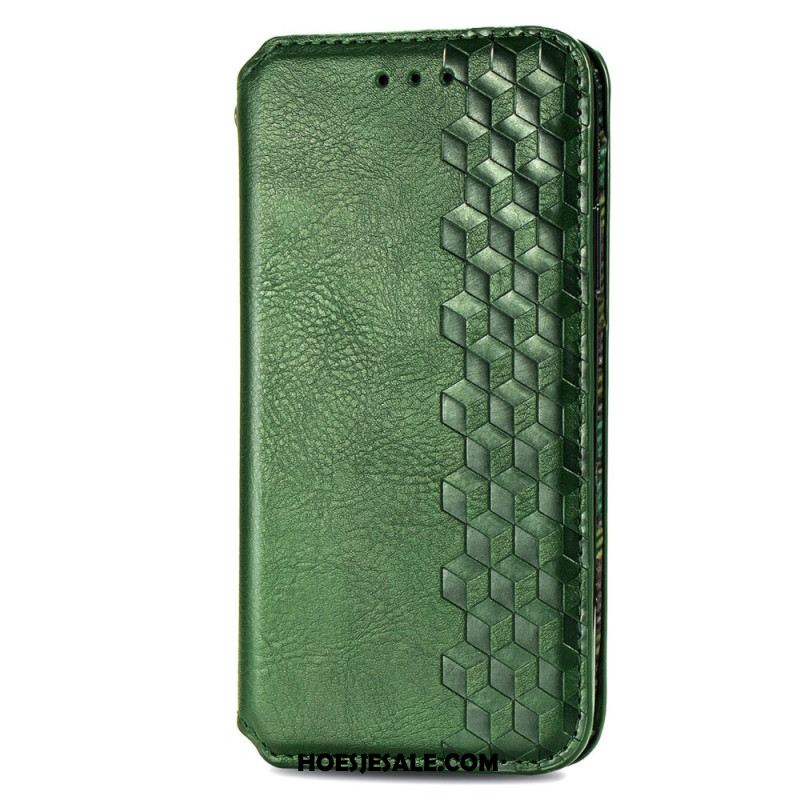 Folio-hoesje Xiaomi Redmi Note 13 5g Vintage Diamanten Met Leereffect Bescherming Hoesje