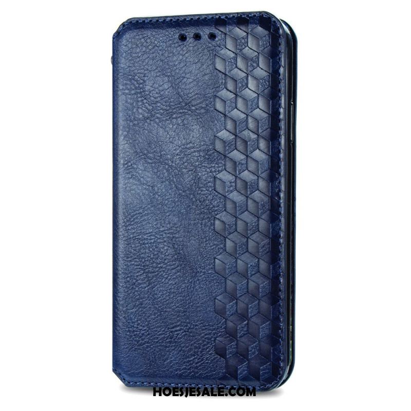 Folio-hoesje Xiaomi Redmi Note 13 5g Vintage Diamanten Met Leereffect Bescherming Hoesje