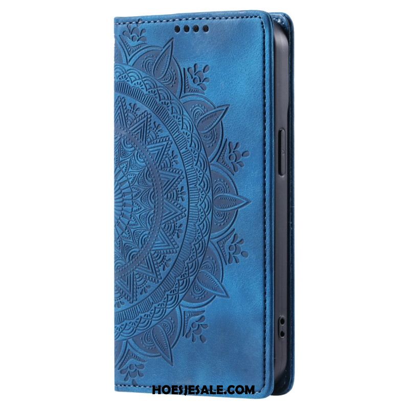 Folio-hoesje Xiaomi Redmi Note 13 Pro 4g Mandala Suède-effect Bescherming Hoesje