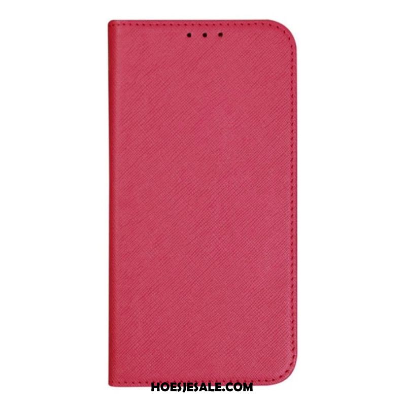 Folio-hoesje Xiaomi Redmi Note 13 Pro Plus 5g Telefoonhoesje Kruistextuur