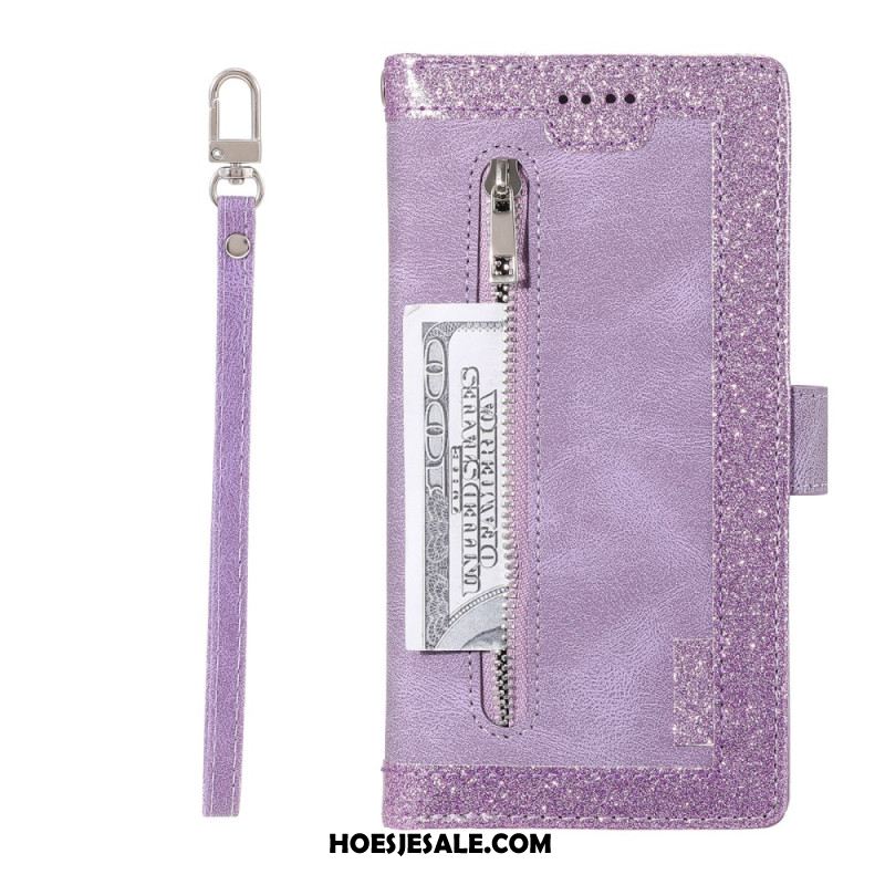 Folio-hoesje iPhone 16 Plus Telefoonhoesje A9 Lanyard-kaarthouder